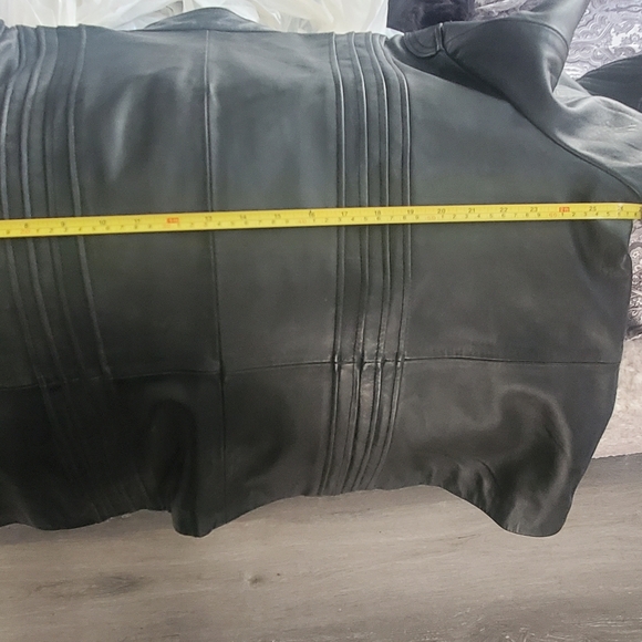 Soft Genuine Black Leather biker style jacket 22/24 - Picture 13 of 14